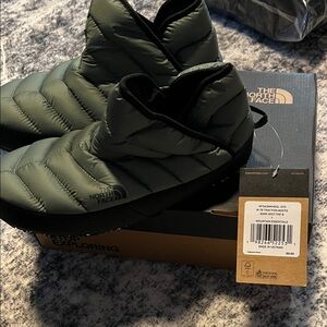 The North Face Olive Quilted Slippers